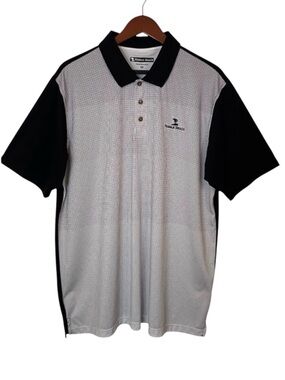 Pebble Beach Performance Golf Polo Shirt Men’s XL Black White Athletic
